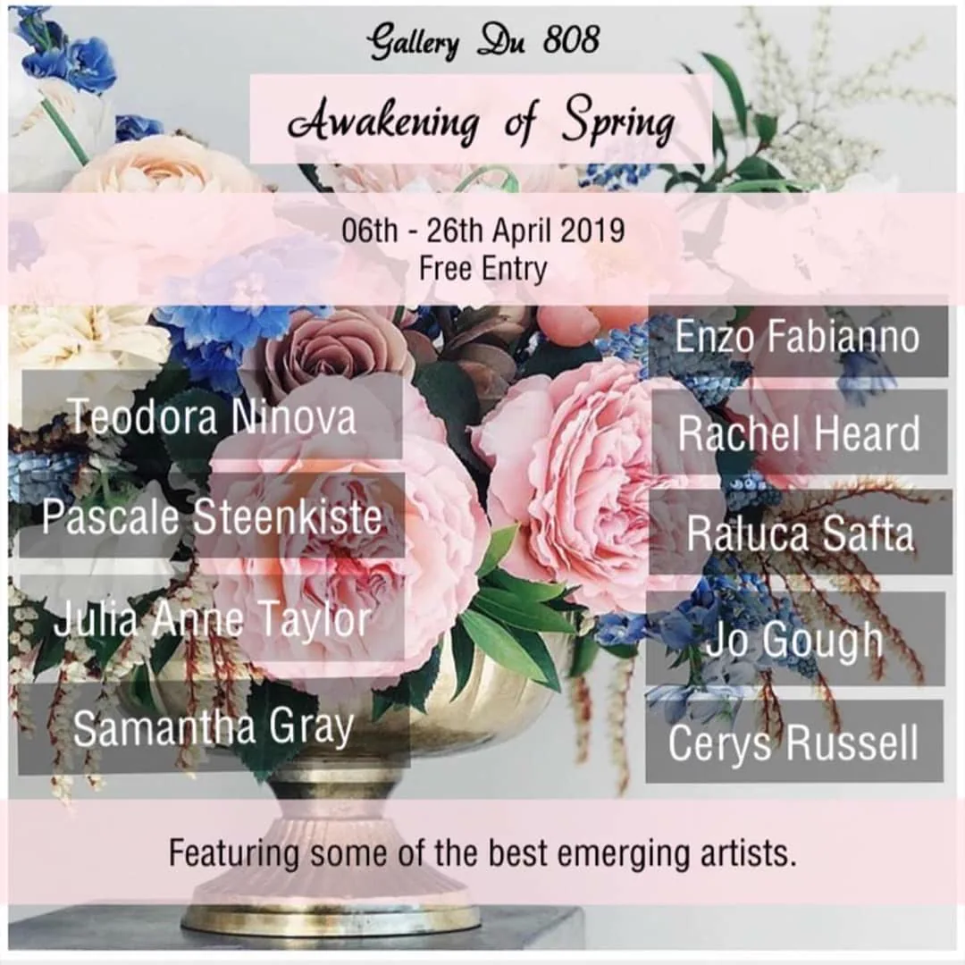 Poster for the Awakening of Spring exhibition at Gallery Du 808