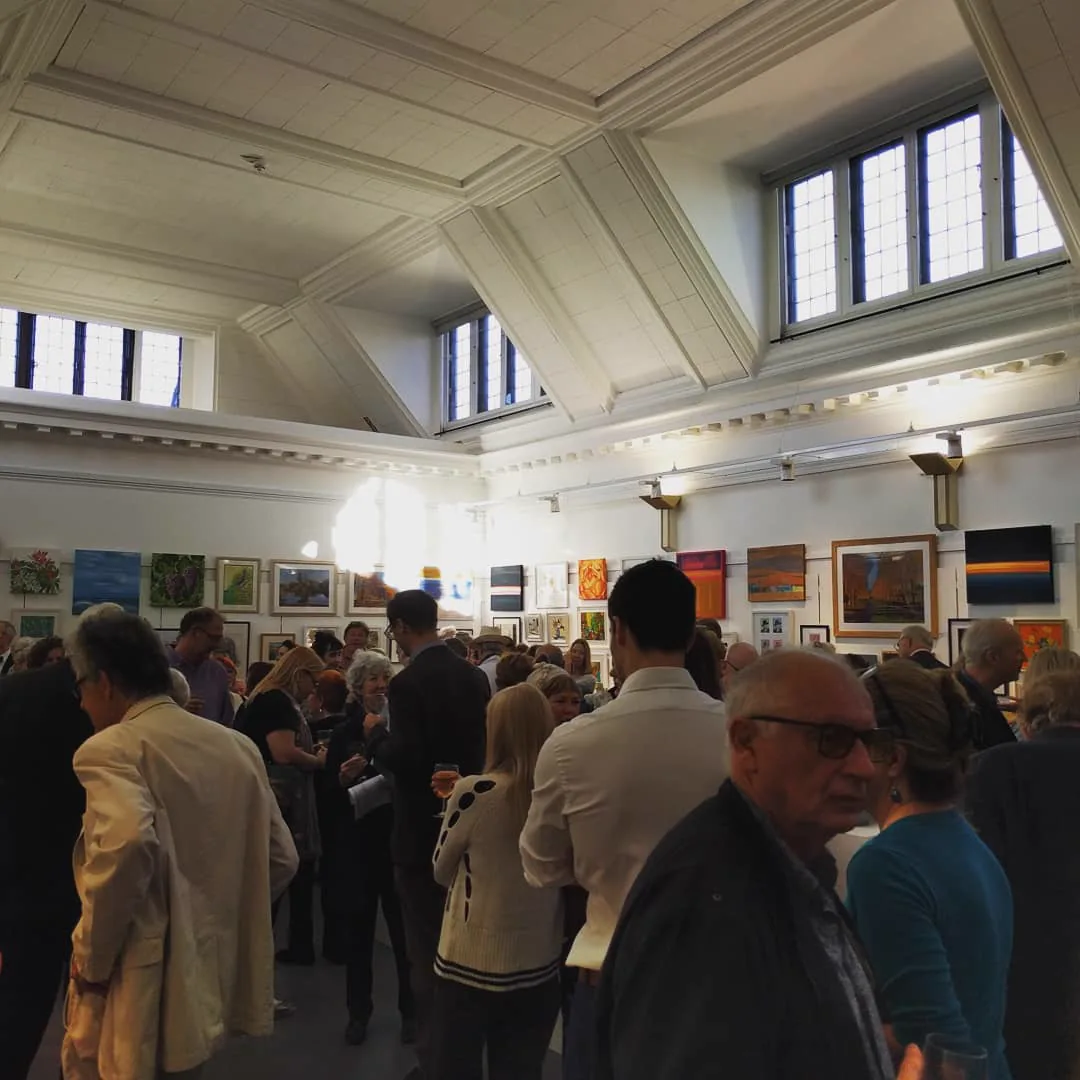 The exhibition hall at Fulham Library during the SoFAP show