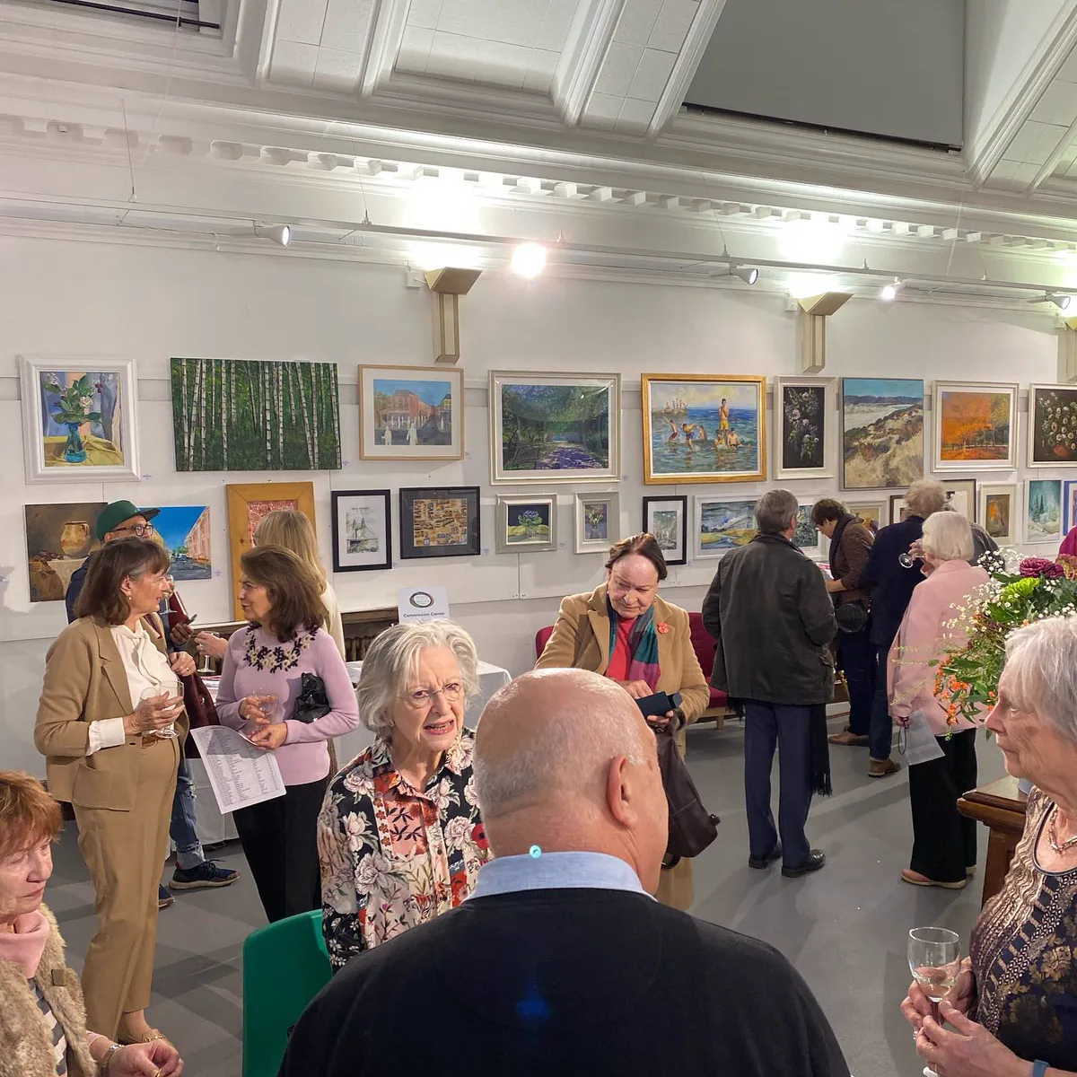 Visitors at the SoFAP exhibition in Fulham Library