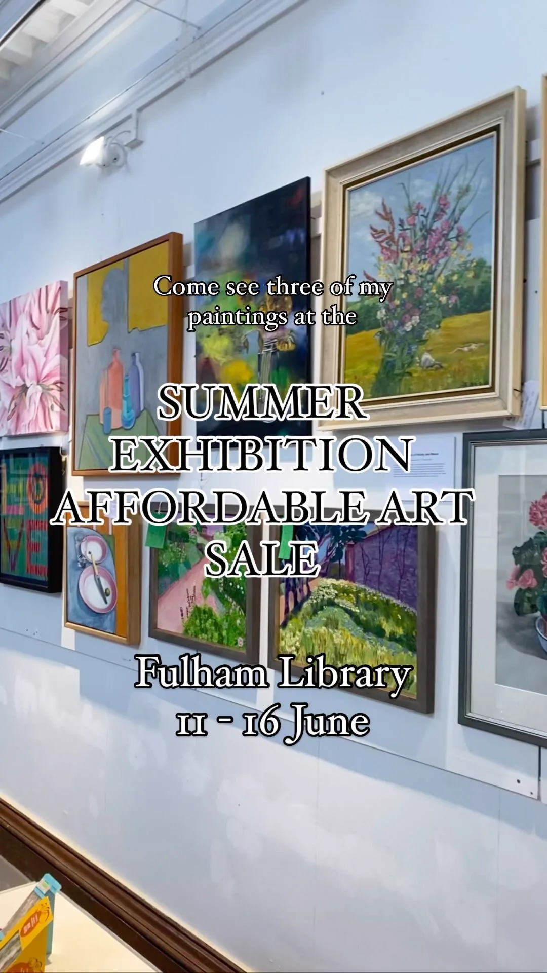 Poster for the SoFAP Summer Exhibition at Fulham Library
