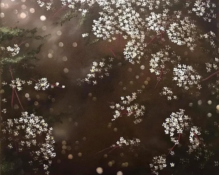 Apple Blossoms (2020), oil on canvas by Julia Anne Taylor