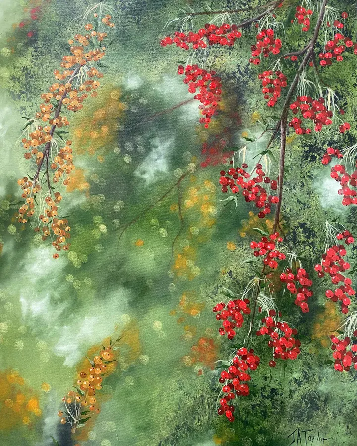 Berries (2019), oil on canvas by Julia Anne Taylor