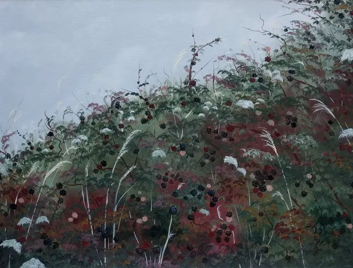 Blackberry Bramble (2018), oil on canvas by Julia Anne Taylor