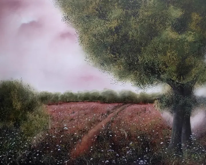 English Fields (2019), oil on canvas by Julia Anne Taylor