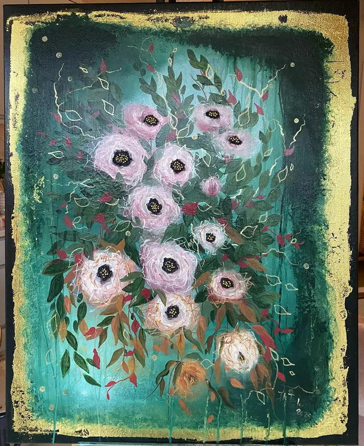 Faded (2025), mixed media on canvas by Julia Anne Taylor