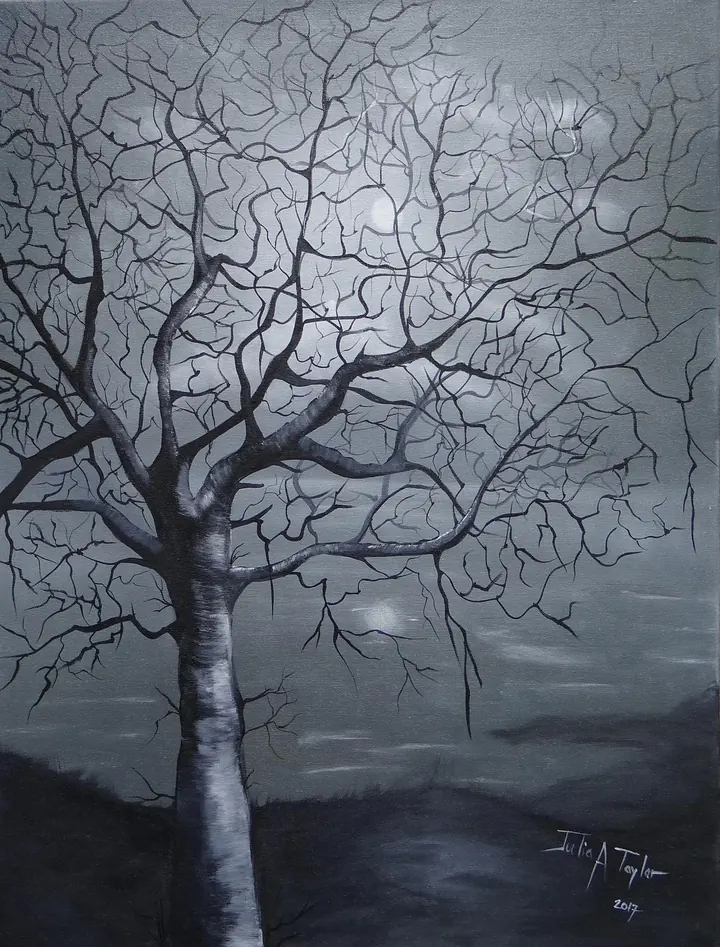 Ghost Tree (2017), oil on canvas by Julia Anne Taylor