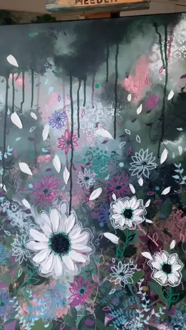Innocents in the Storm (2026), mixed media on canvas by Julia Anne Taylor
