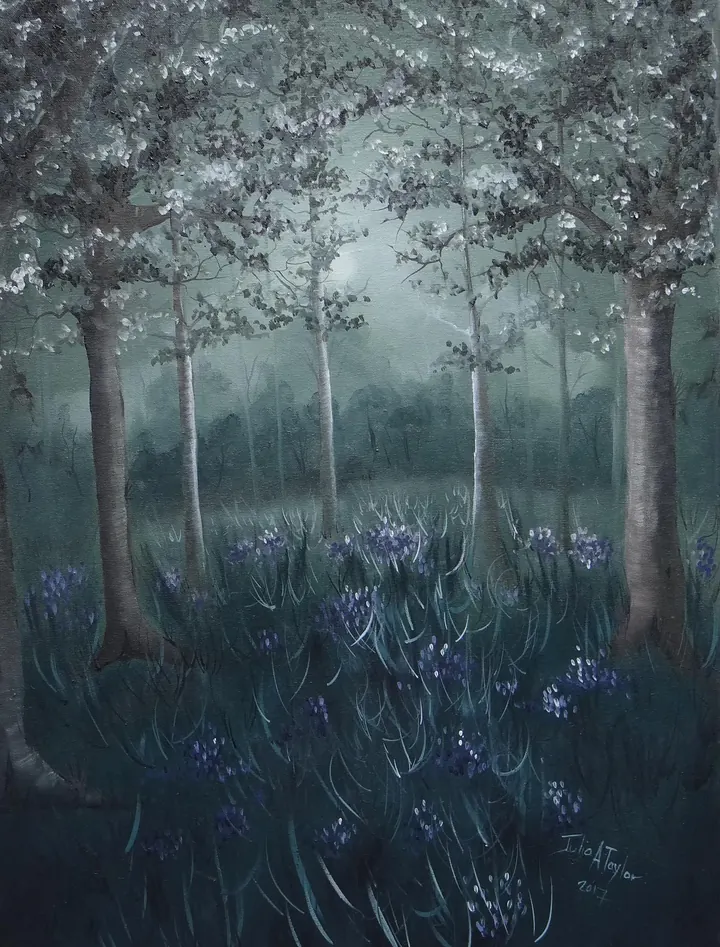 Moonlit (2017), oil on canvas by Julia Anne Taylor