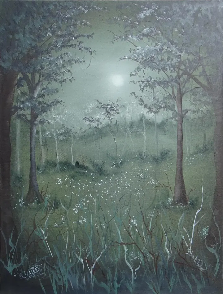 Moonlit II (2017), oil on canvas by Julia Anne Taylor