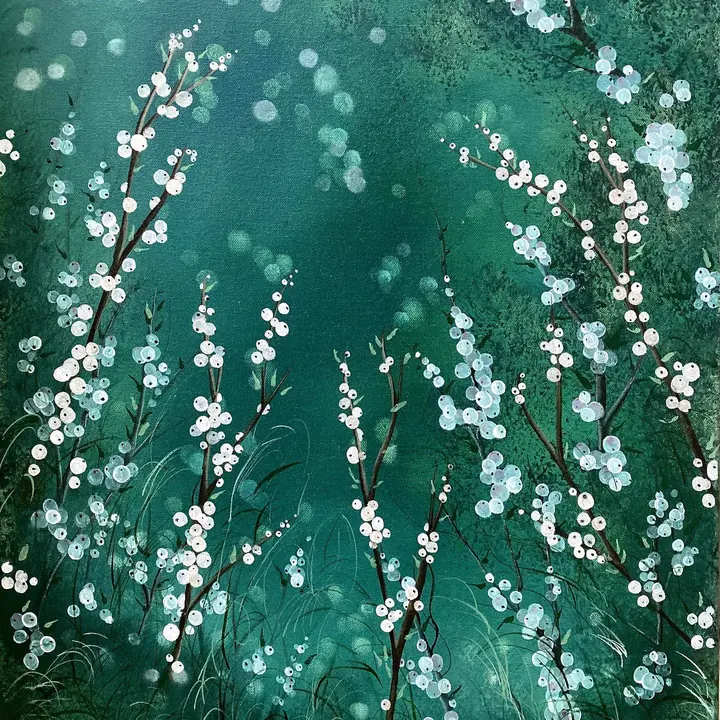 Snowberry (2019), oil on canvas by Julia Anne Taylor