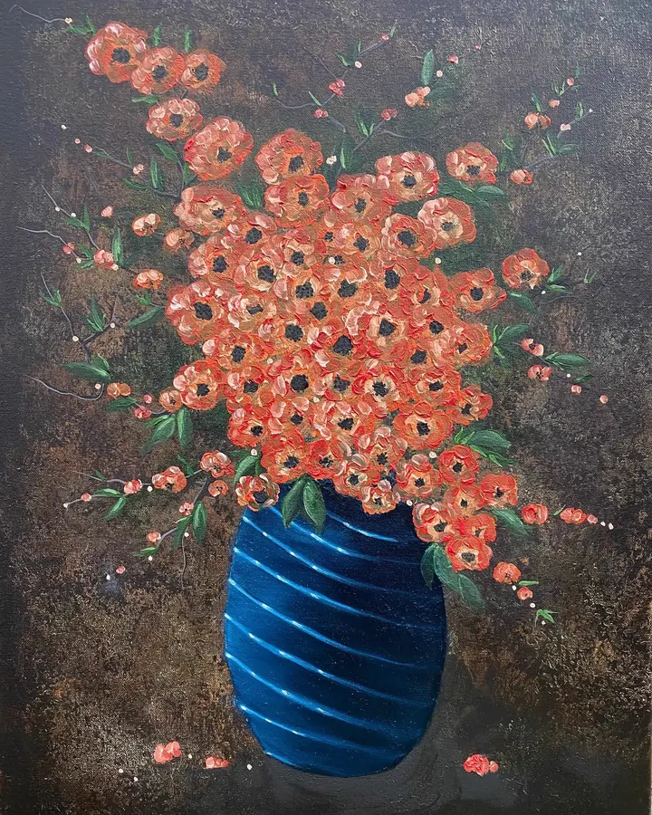 The Blue Vase (2020), oil on canvas by Julia Anne Taylor