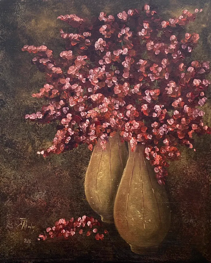 The Golden Vases (2020), oil on canvas by Julia Anne Taylor