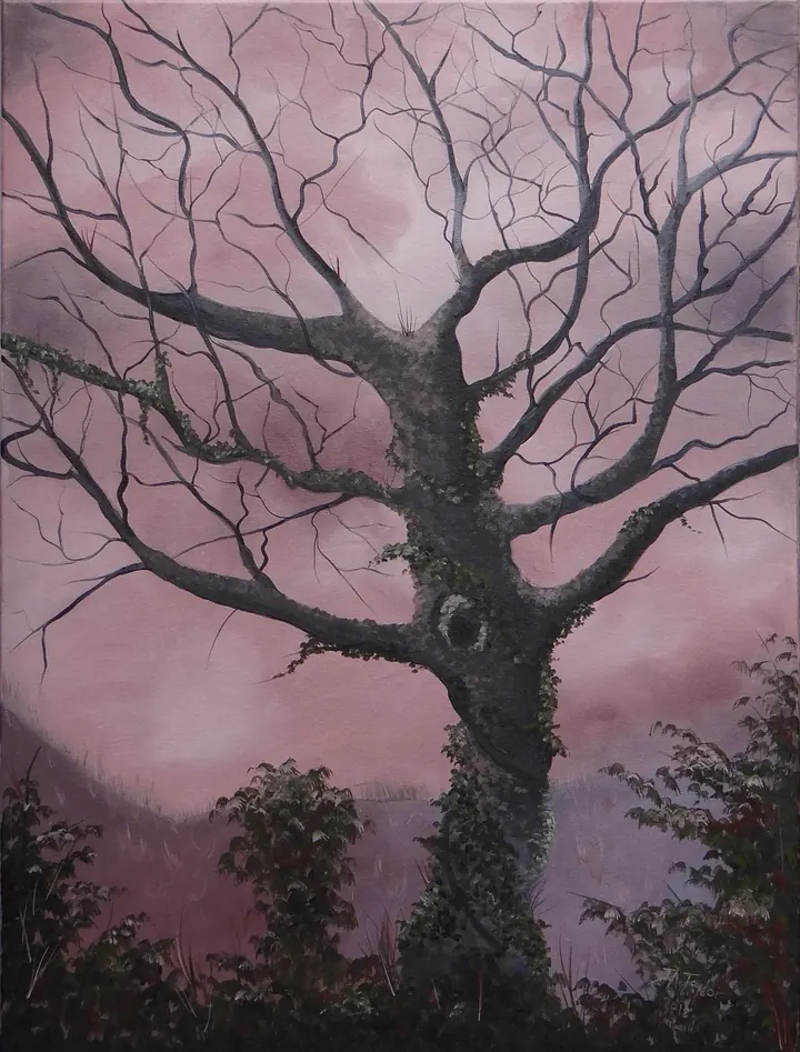Twisted (2018), oil on canvas by Julia Anne Taylor