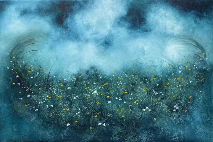 Untitled (2020), mixed media on canvas by Julia Anne Taylor