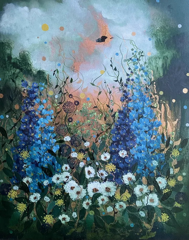 Untitled (2025), mixed media on canvas by Julia Anne Taylor