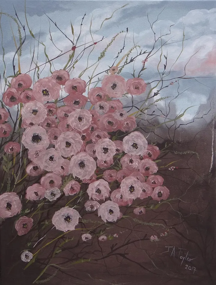 Winter Rose (2017), oil on canvas by Julia Anne Taylor