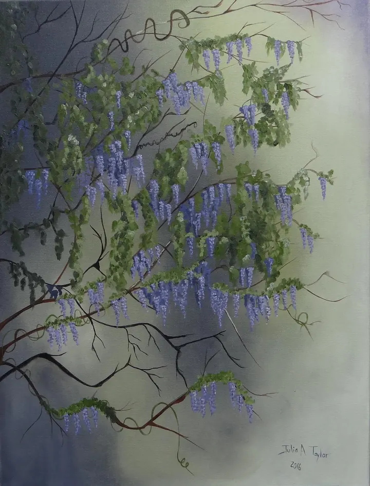 Wisteria (2017), oil on canvas by Julia Anne Taylor